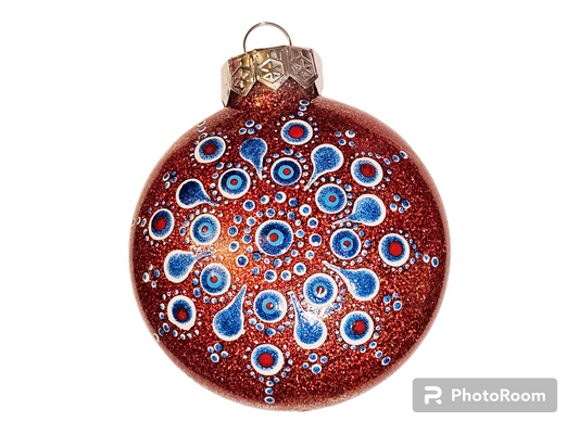 Red ornament 3.15"