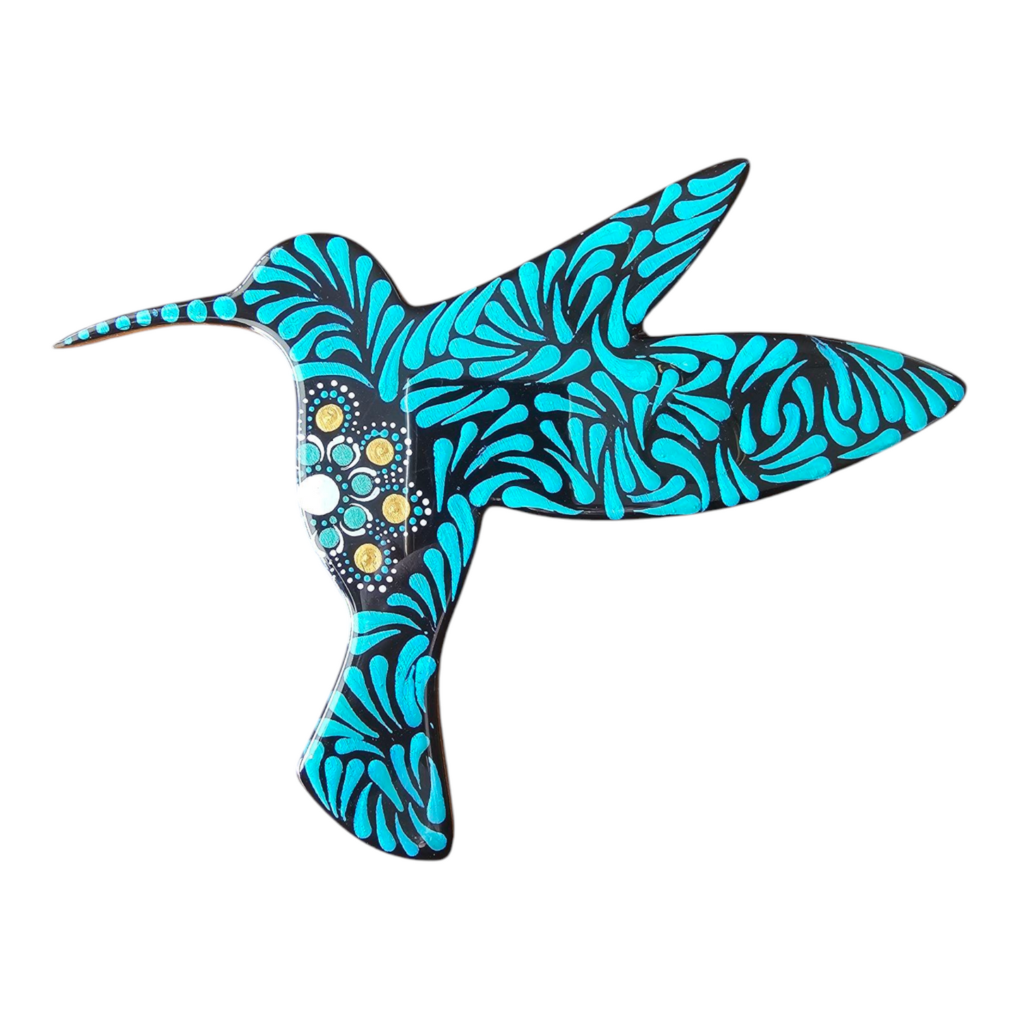 8" Hummingbird- Aqua Green