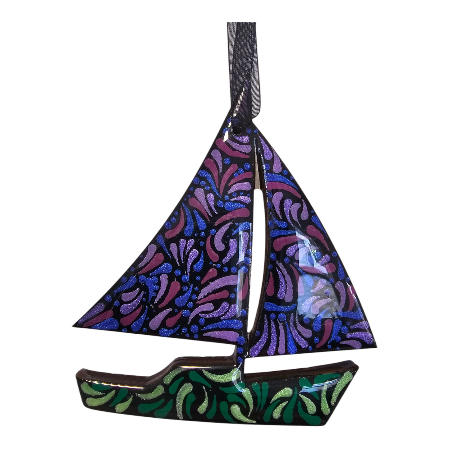 4" Sailboat - Purple